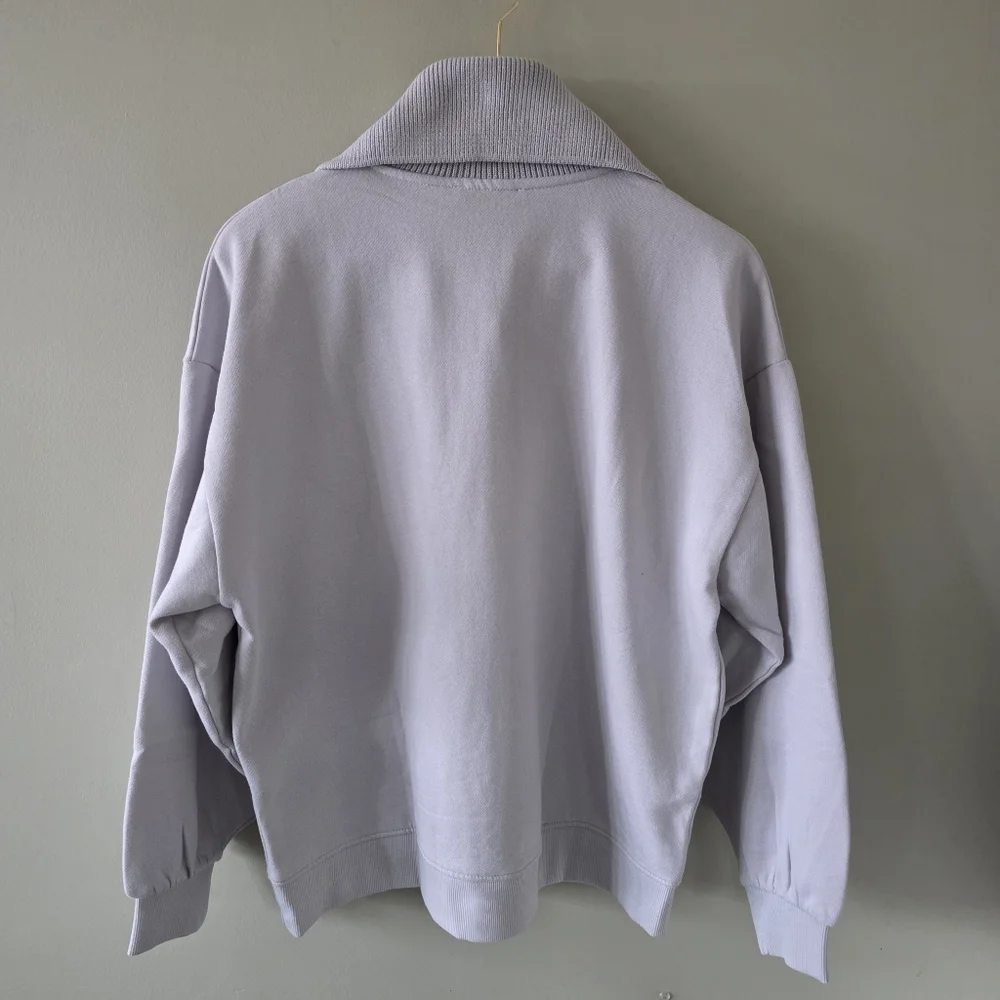 NWOT Zara M 90s Modern Preppy Elevated Loungewear Normcore Collar Knit Sweater - Picture 12 of 15